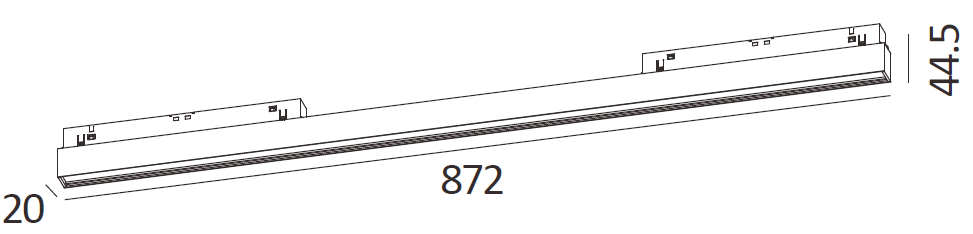 Track Light Strip 28W (1354B03 SBK)